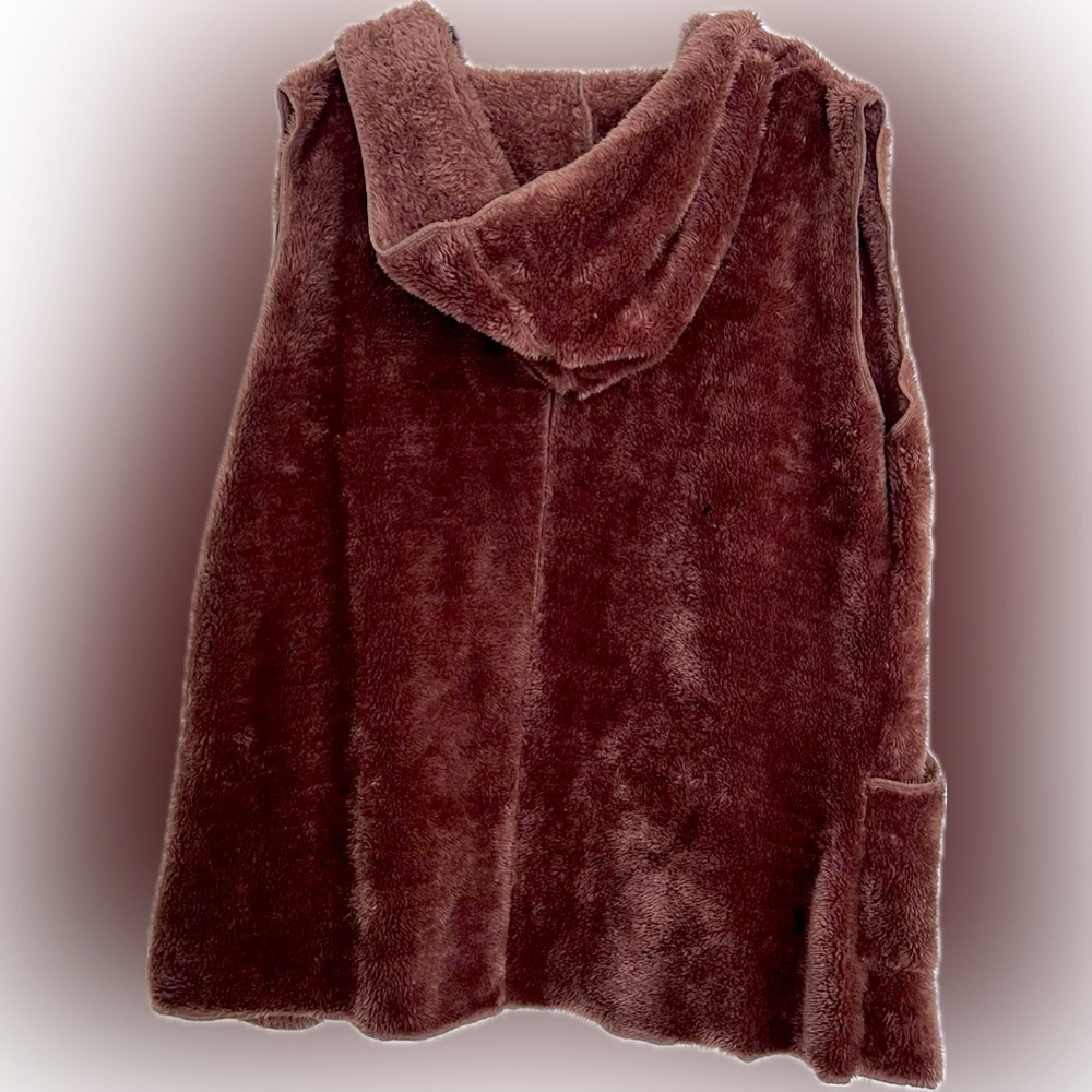 Oversized cozy hooded vest  NWT M